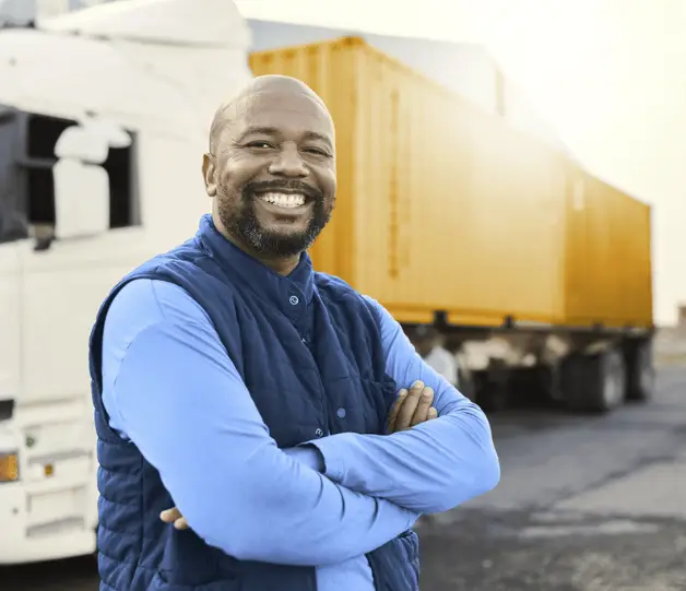 Long Beach drayage truck transporting container from port to warehouse by Best Dray US
